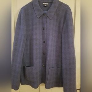 Lands End Wool Women's Jacket/Coat Blue Size 20 Tall